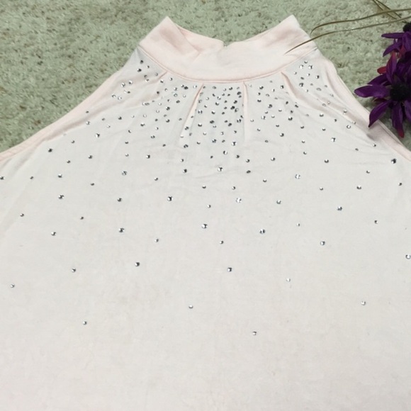 Belldini Pink Rhinestone Blouse - Picture 4 of 7